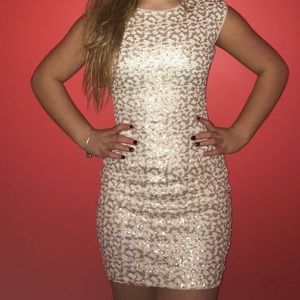 Gold & White special occasion dress 3/4